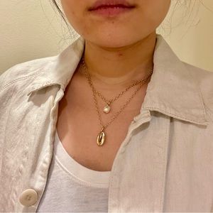 J.crew sea shell necklace bracelet set